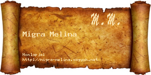 Migra Melina névjegykártya